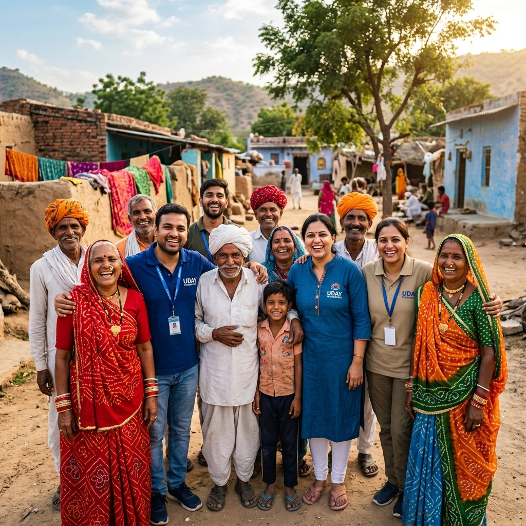 Sahaj Seva Sansthan volunteers with community